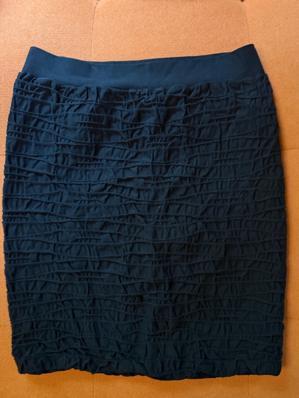 NWOT Free People Intimately Textured Mini Pencil Skirt in Black Size M/L